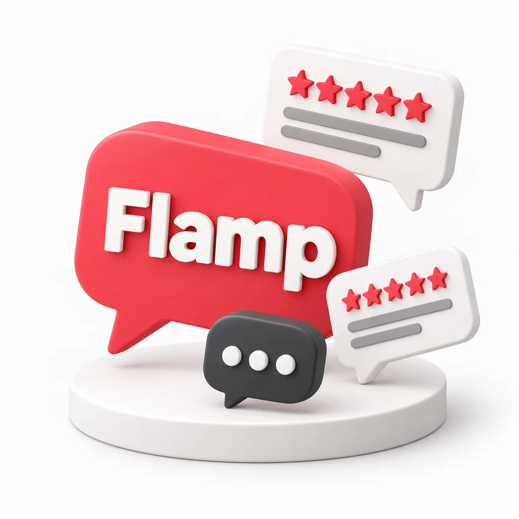 Flamp: облака обсуждений и карточки отзывов